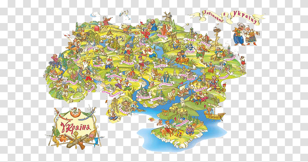 Map Of Ukraine Cartoon Map Of Ukraine, Diagram, Plot, Atlas, Rug Transparent Png