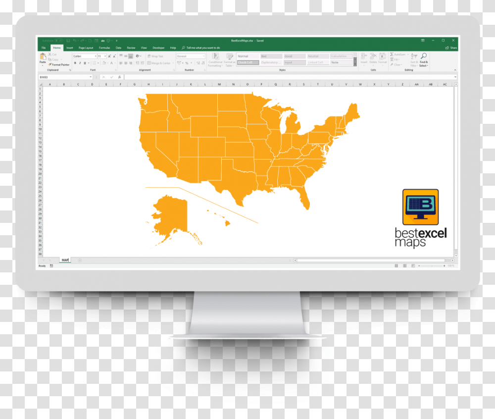 Map Of Usa Background Middle State Of America, Monitor, Screen, Electronics, Computer Transparent Png