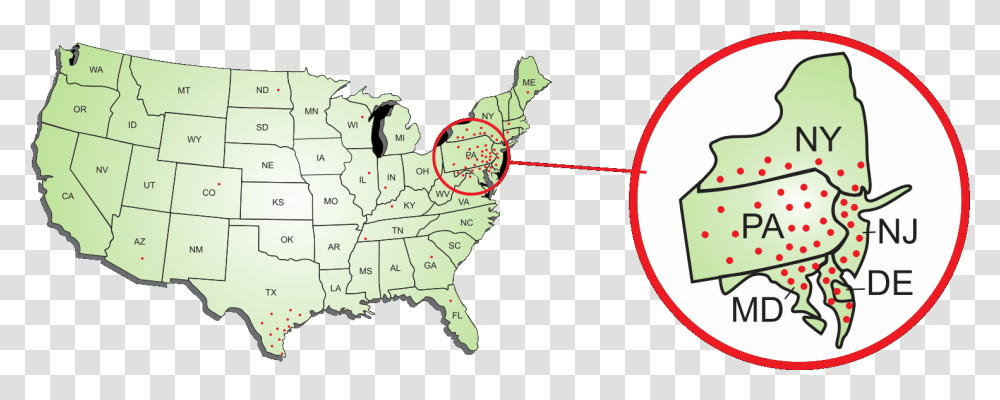 Map Of Usa With Red Dots United States Map Dark Background, Plot, Diagram, Computer Keyboard, Computer Hardware Transparent Png