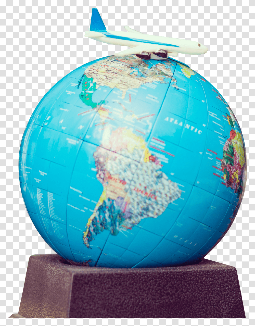 Map Of World In Circle Globe Transparent Png