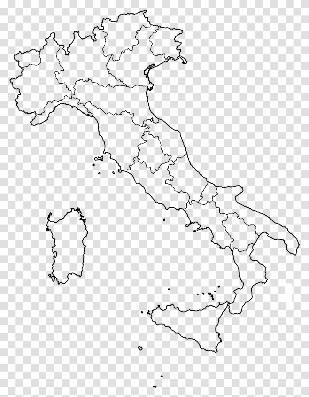 Map Outline Italy Map Maps Unity United States, Gray, Outdoors, World Of Warcraft Transparent Png
