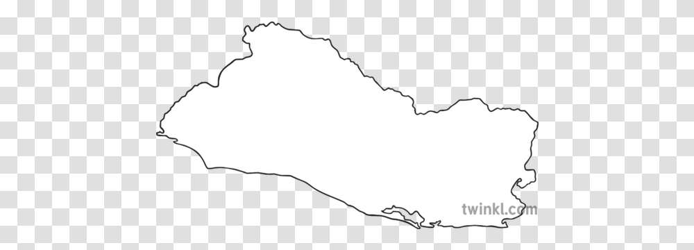 Map Outline Of El Salvador Country Shapes Flag Continents Line Art, Silhouette, Person, Human, Hole Transparent Png