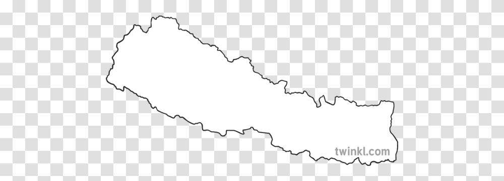 Map Outline Of Nepal Country Shapes Flag Continents Ks1 Line Art, Silhouette, Person, Human, Hole Transparent Png