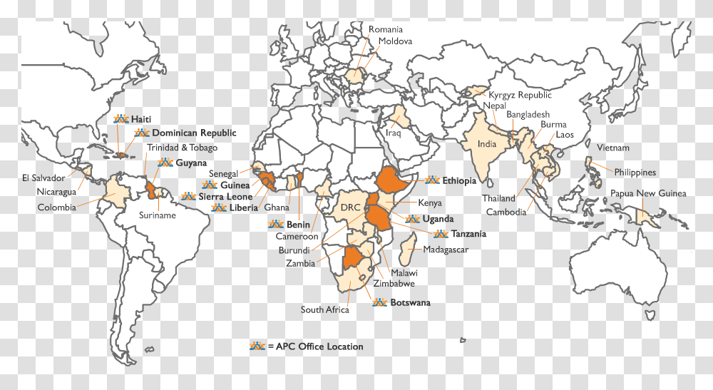 Map Showing Apc Country Offices And Other Countries Victoria 2 Base Map, Diagram, Plot, Atlas, Sea Transparent Png