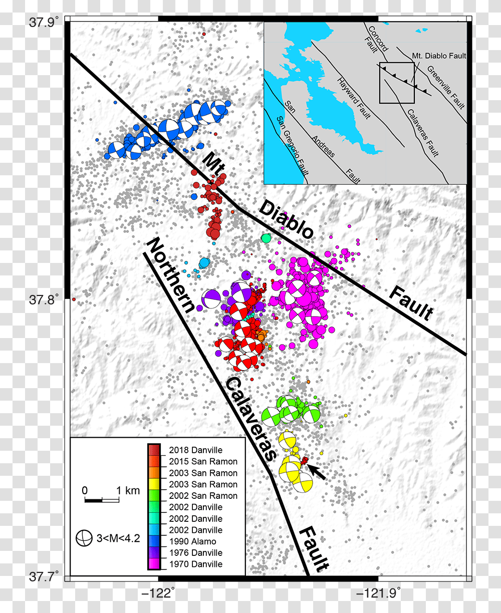 Map Showing Locations And Mechanisms Of Quakes Near Map, Plot, Diagram, Atlas, Vegetation Transparent Png