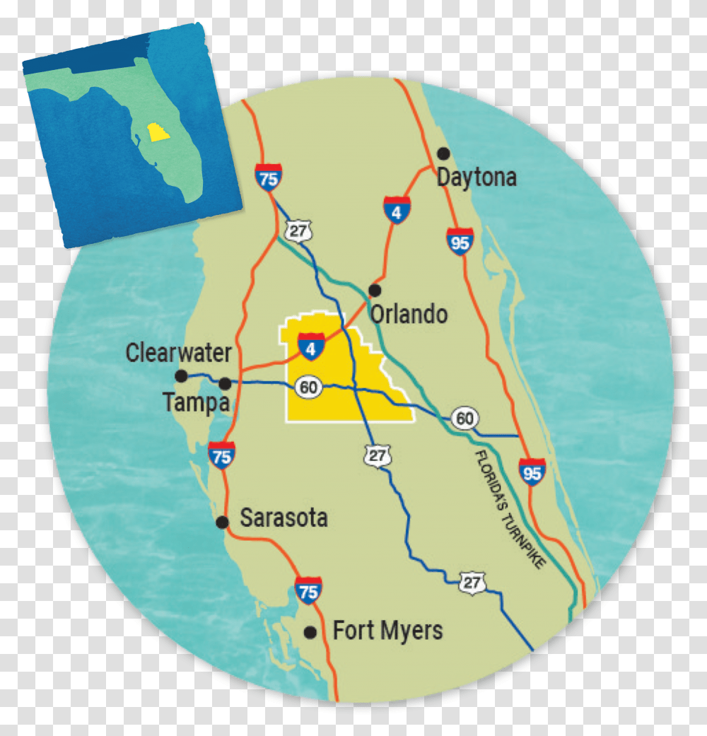 Map Showing Polk County In Relation To The Rest Of Atlas Transparent Png