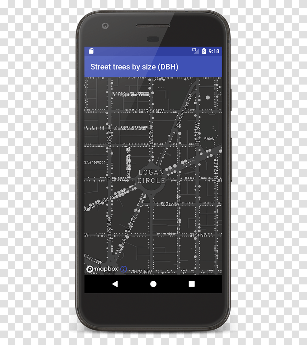 Map With Data Styled By Attribute On An Android Device Smartphone, Mobile Phone, Electronics, Cell Phone, Menu Transparent Png