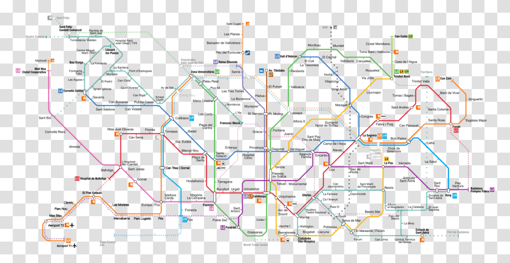 Mapa Del Metro De Barcelona Actualizado En Barcelona Metro Map, Electronics, Network, Diagram Transparent Png