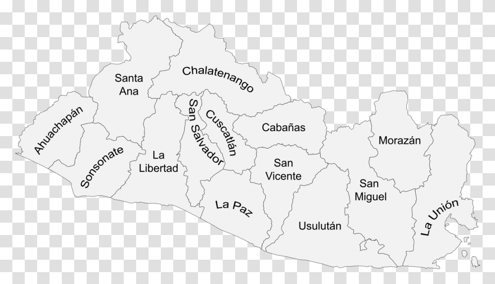 Mapa El Salvador Con Departamentos, Diagram, Atlas, Plot Transparent Png