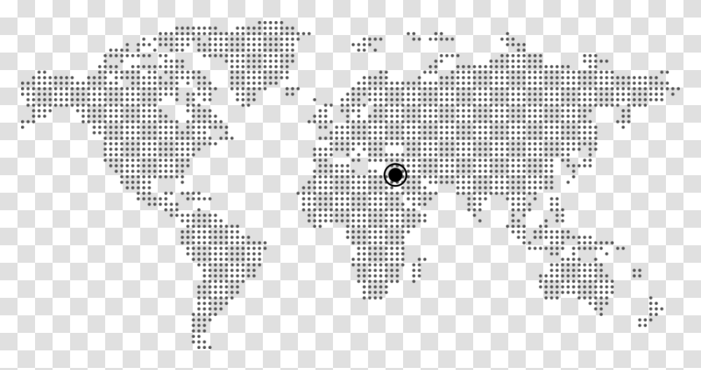 Mapa Mundi World Map In Dots, Plot, Number Transparent Png