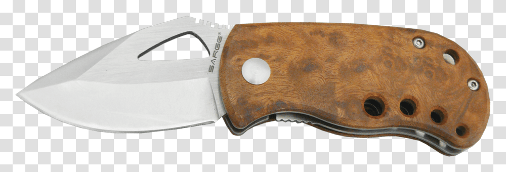 Maple Burl Fat Boy Utility Knife, Blade, Weapon, Weaponry, Tool Transparent Png