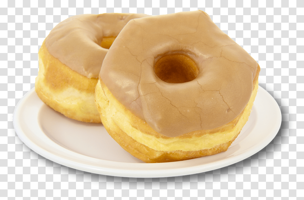 Maple Iced Glazed Donuts, Pastry, Dessert, Food, Bread Transparent Png