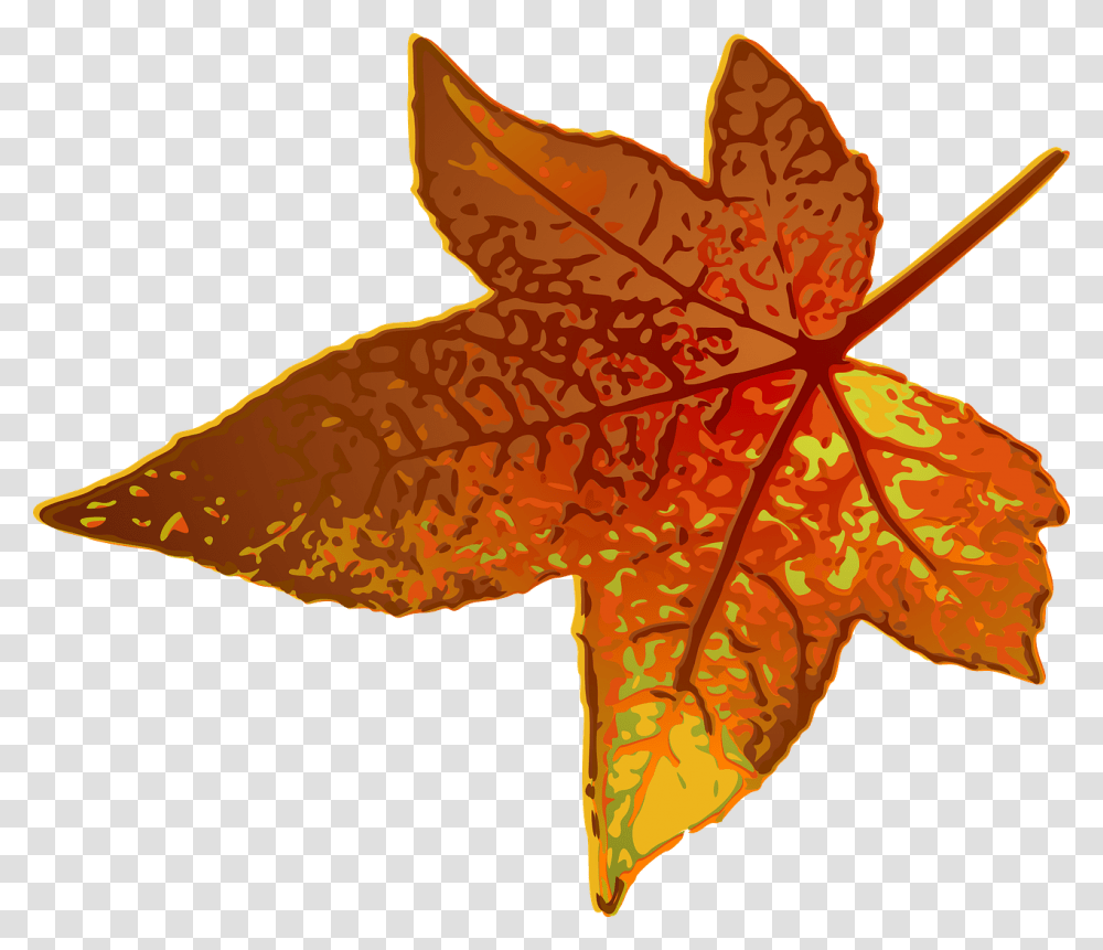 Коричневый осенний листок
