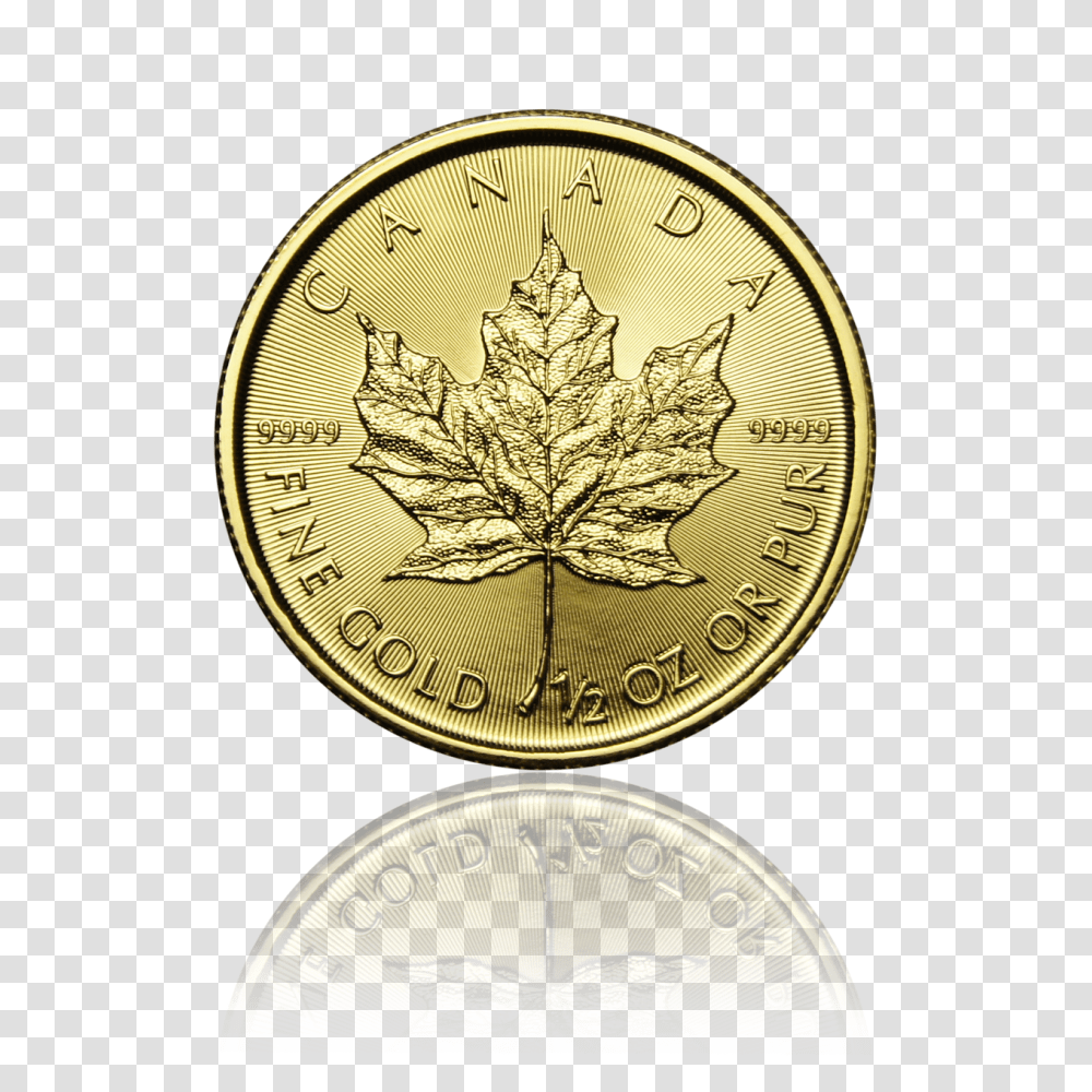 Maple Leaf, Coin, Money, Gold Transparent Png