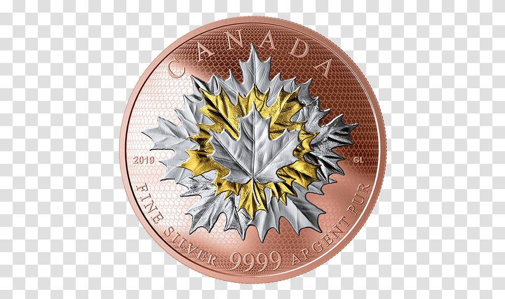 Maple Leaf Gold Coin 2019, Money, Plant, Rug Transparent Png