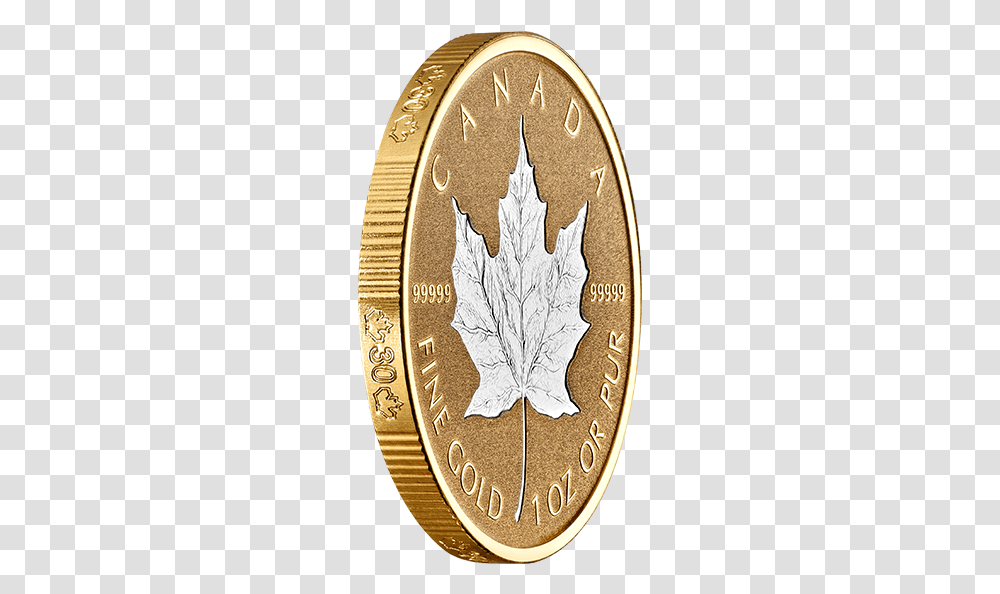 Maple Leaf Gold Oz Pure Coin Coin, Money, Dime, Nickel Transparent Png
