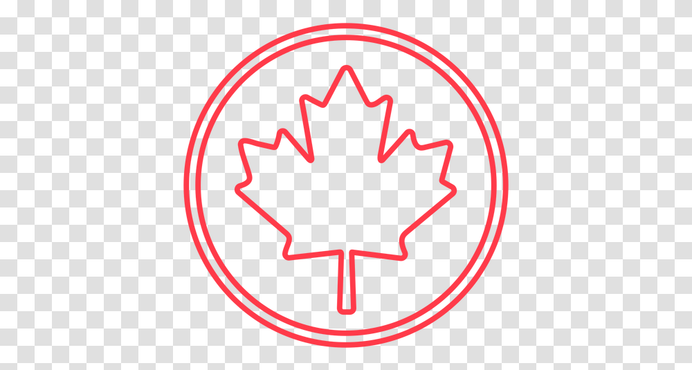 Maple Leaf In Circle Stroke & Svg Vector File Maple Leaf In Cirlcw, Logo, Symbol, Trademark, Emblem Transparent Png