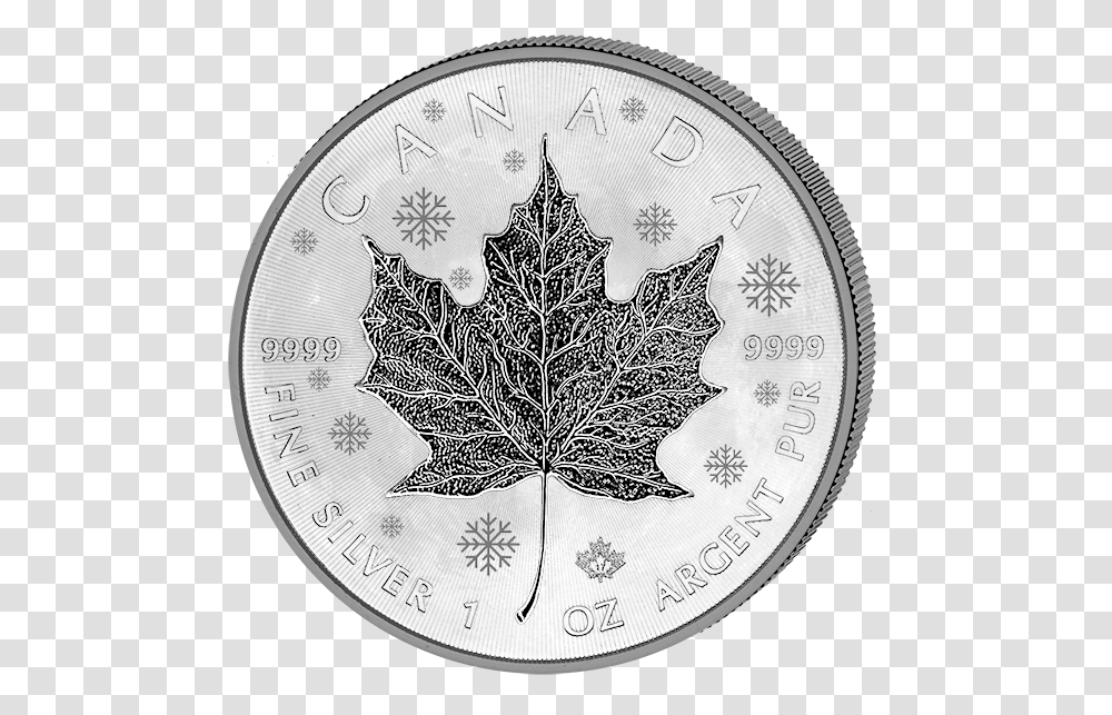 Maple Leaf Moon Phases Maple Leaf Canada Mnzen, Plant, Silver, Clock Tower, Architecture Transparent Png