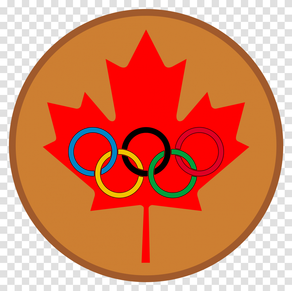 Maple Leaf Olympic Bronze Medal Small Canada Flag Icon, Pillow, Cushion, Logo Transparent Png