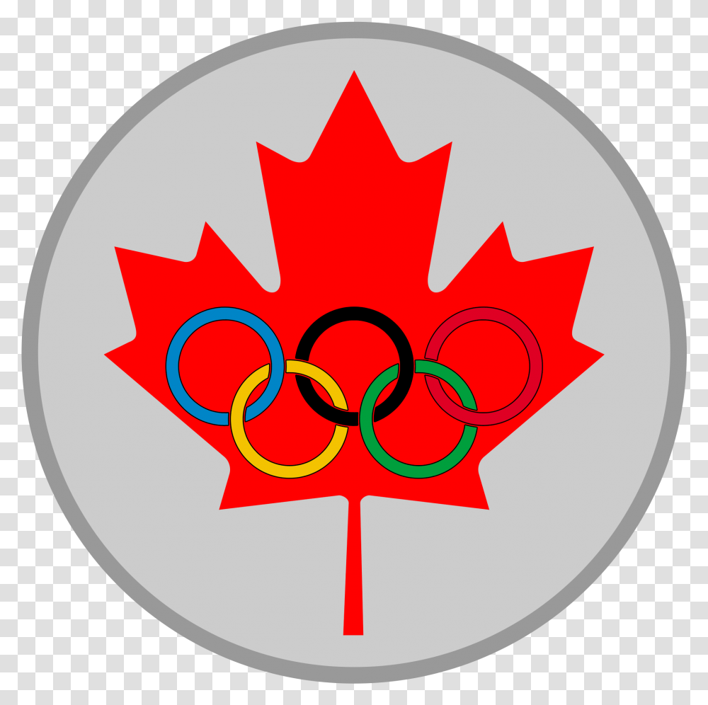 Maple Leaf Olympic Silver Medal Small Canada Flag Icon, Logo, Trademark, Outdoors Transparent Png