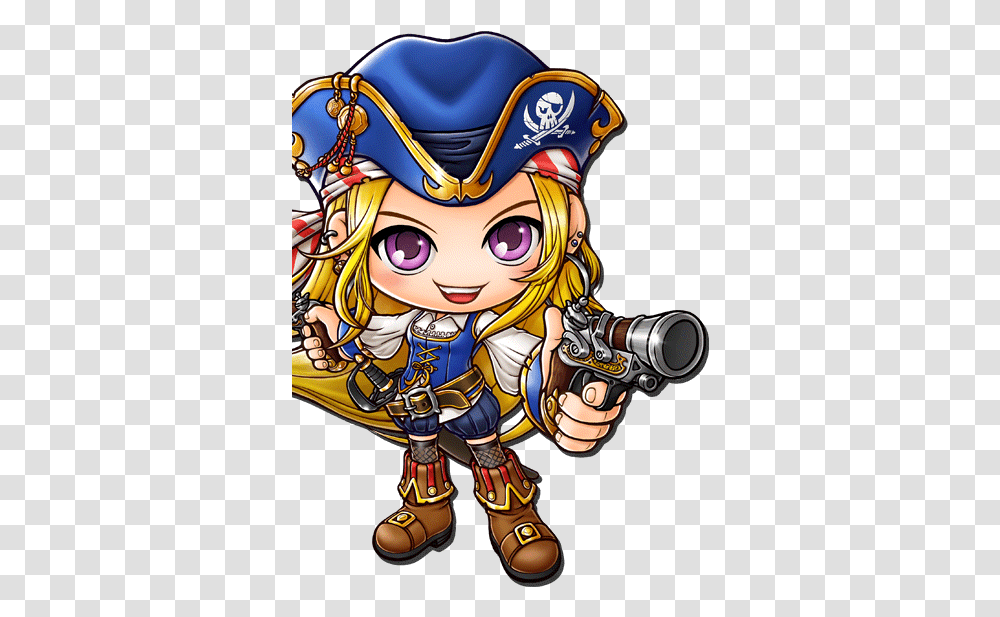 Maple Story Pirate Art Chibi Girl Chibi Pirate, Comics, Book, Manga, Graphics Transparent Png