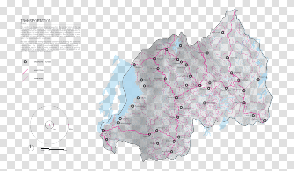 Mappingrwanda Transportation Roads Atlas, Diagram, Plot Transparent Png