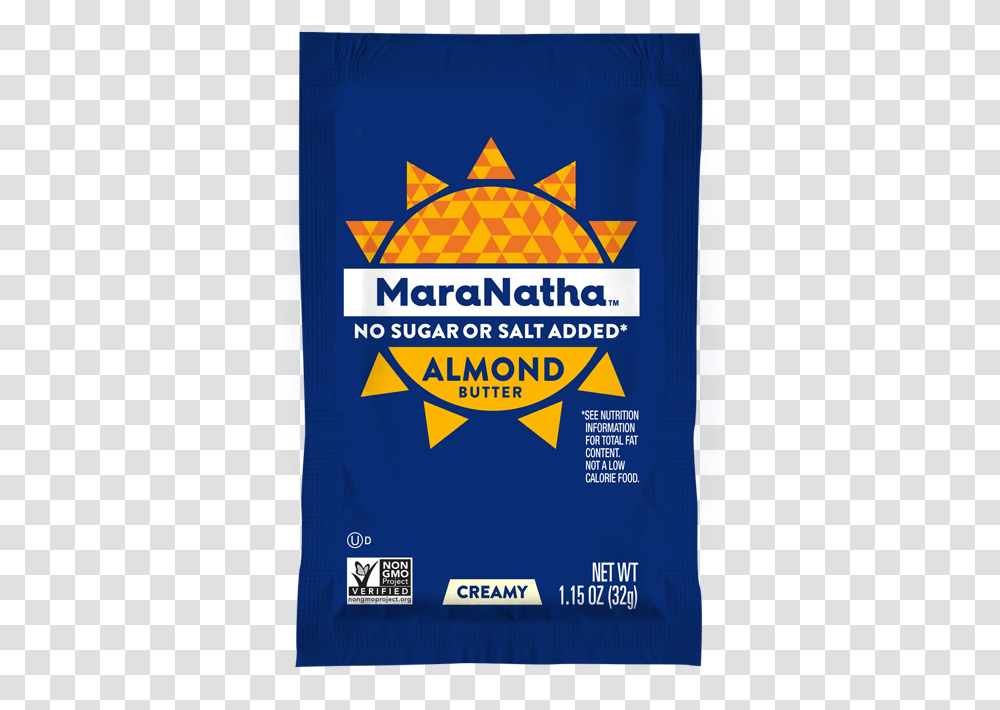 Maranatha Almond Butter Packet With No Added Sugar Chocolate Almond Butter Maranatha, Advertisement, Poster, Paper Transparent Png