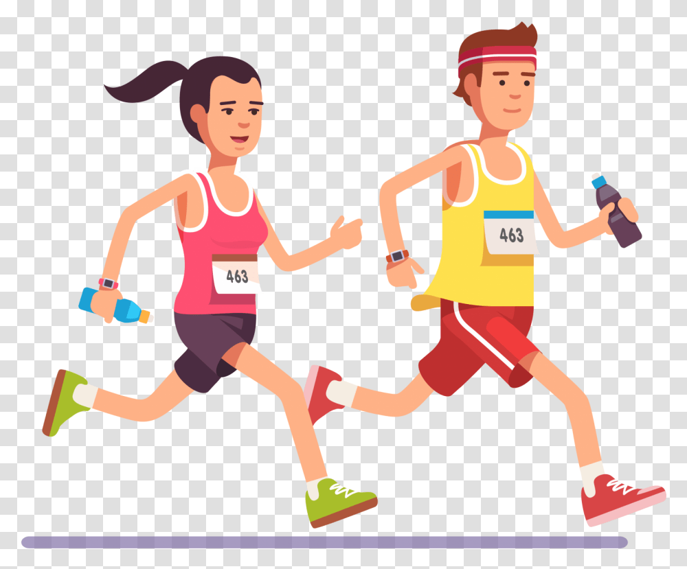 Marathon Clipart Running Sport Clipart, Person, Human, Sports, Shorts Transparent Png
