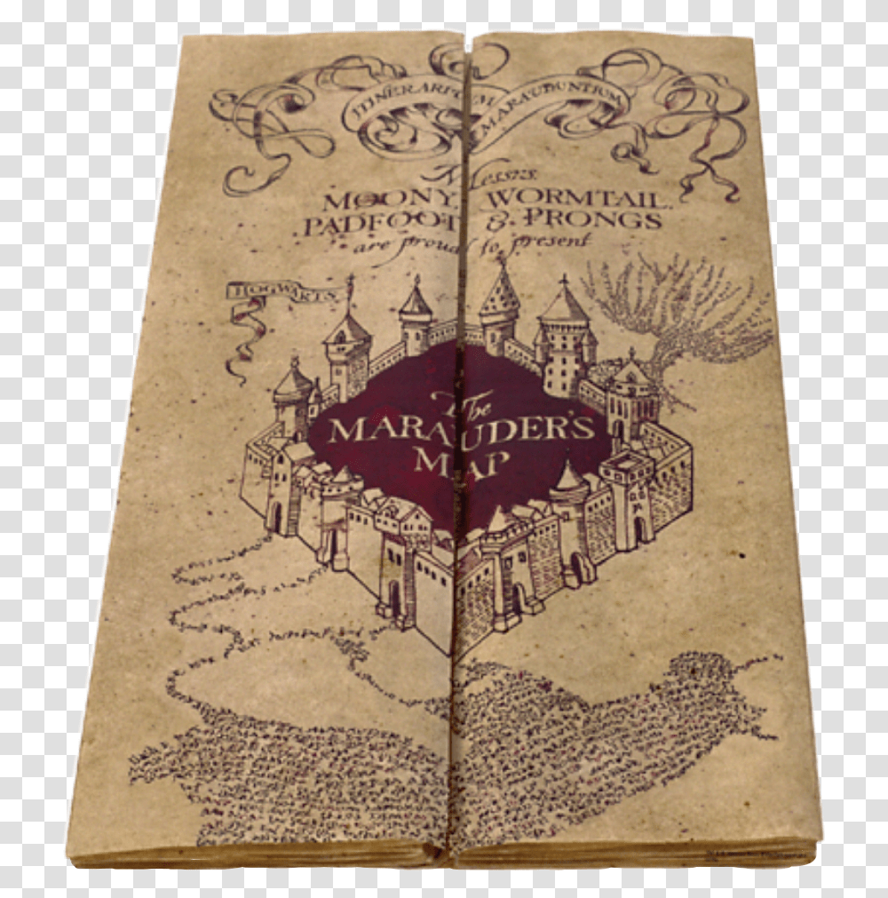 Maraudersmap Map Marauders Moony Wormtail Padfoot Harry Potter Maduras Map, Book, Rug, Page Transparent Png