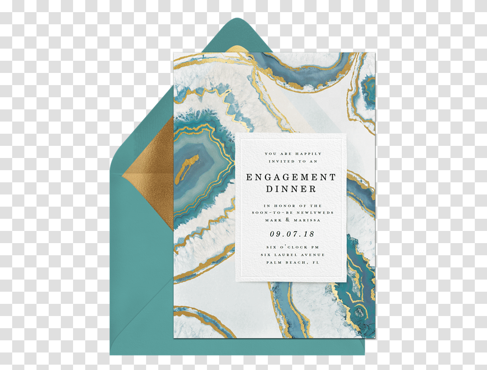 Marble Engagement Party Design Agate Bridal Shower Invitation, Poster, Advertisement, Flyer, Paper Transparent Png
