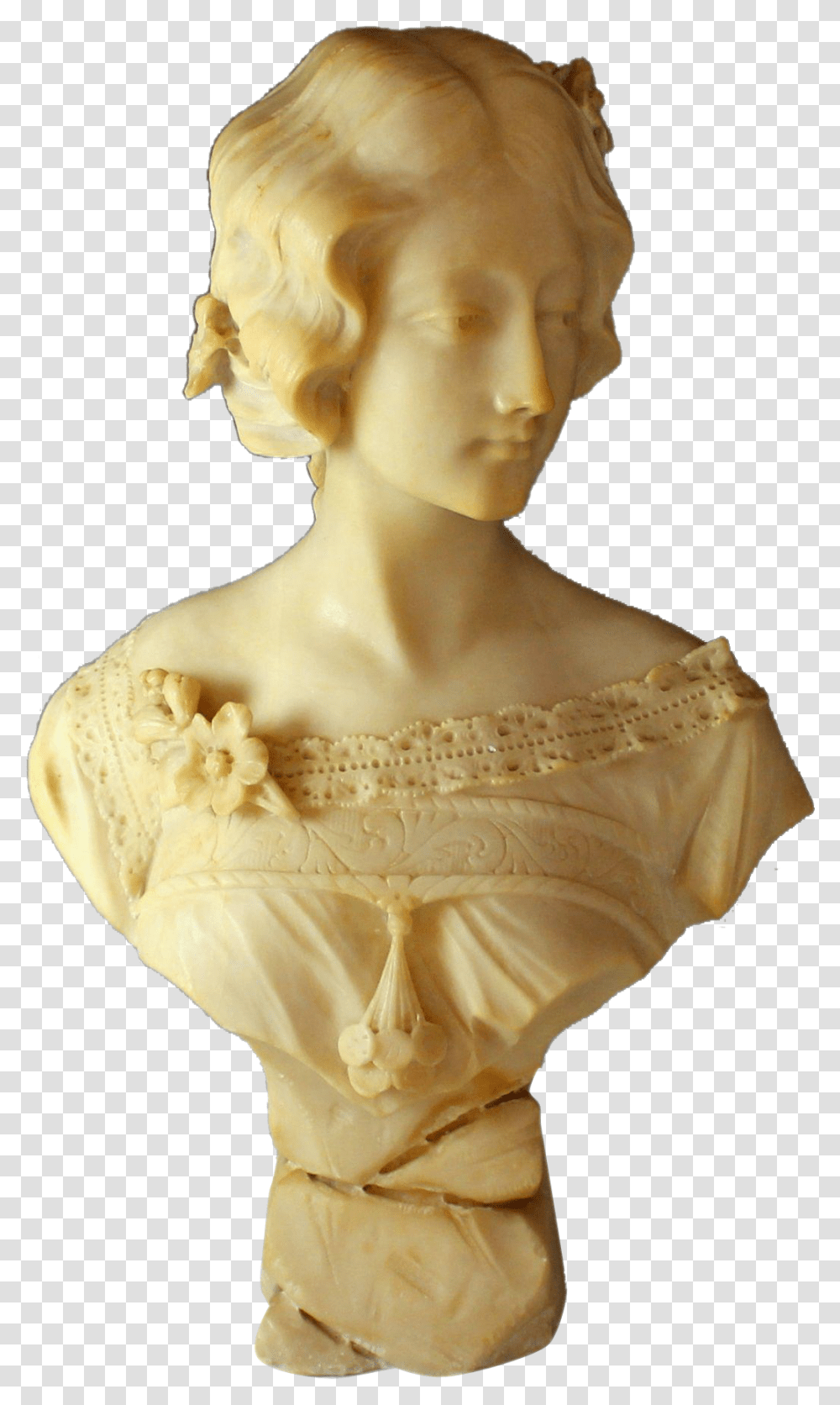 Marble Sculpture Of A Young Lady By A Bust, Person, Human, Figurine Transparent Png
