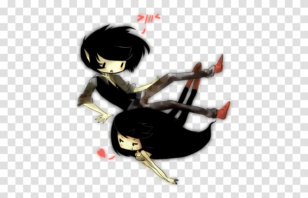 Marceline Adventure Time And Marshall Lee Image Anime Marshall Lee Y Marceline, Person, Book, Comics, Hand Transparent Png