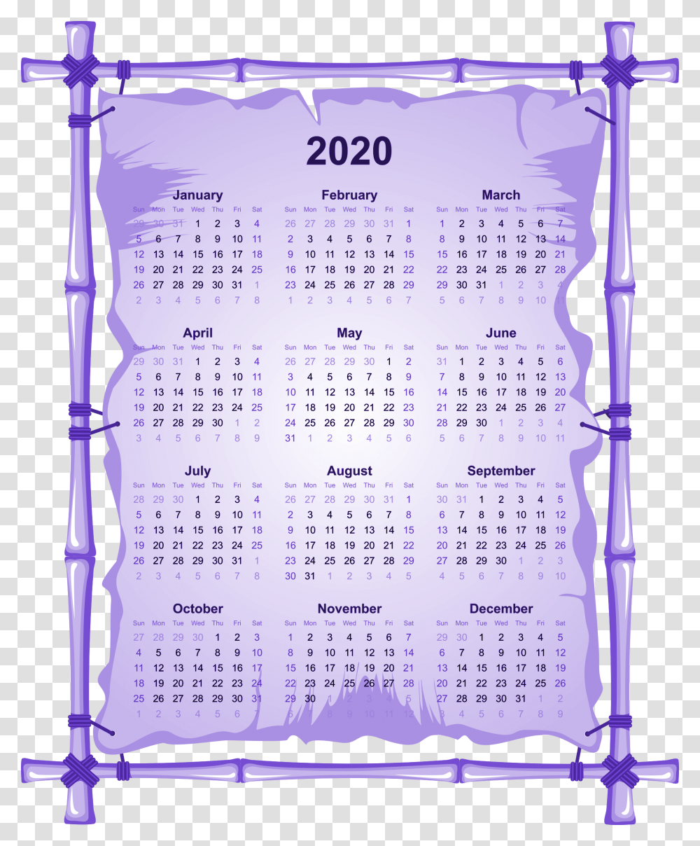 March 2020 Calendar Parallel, Page, Menu Transparent Png