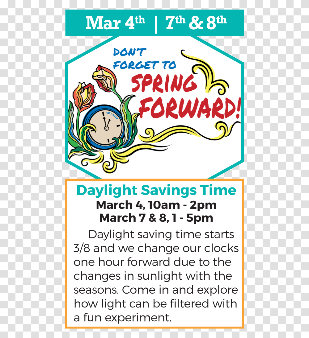 March 8th 2020 Spring Forward, Advertisement, Poster, Flyer, Paper Transparent Png