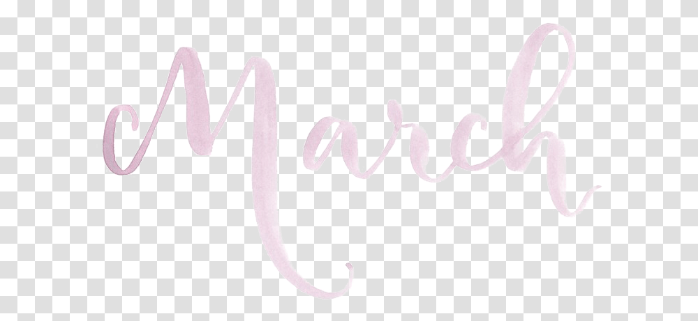 March Background, Label, Handwriting, Calligraphy Transparent Png