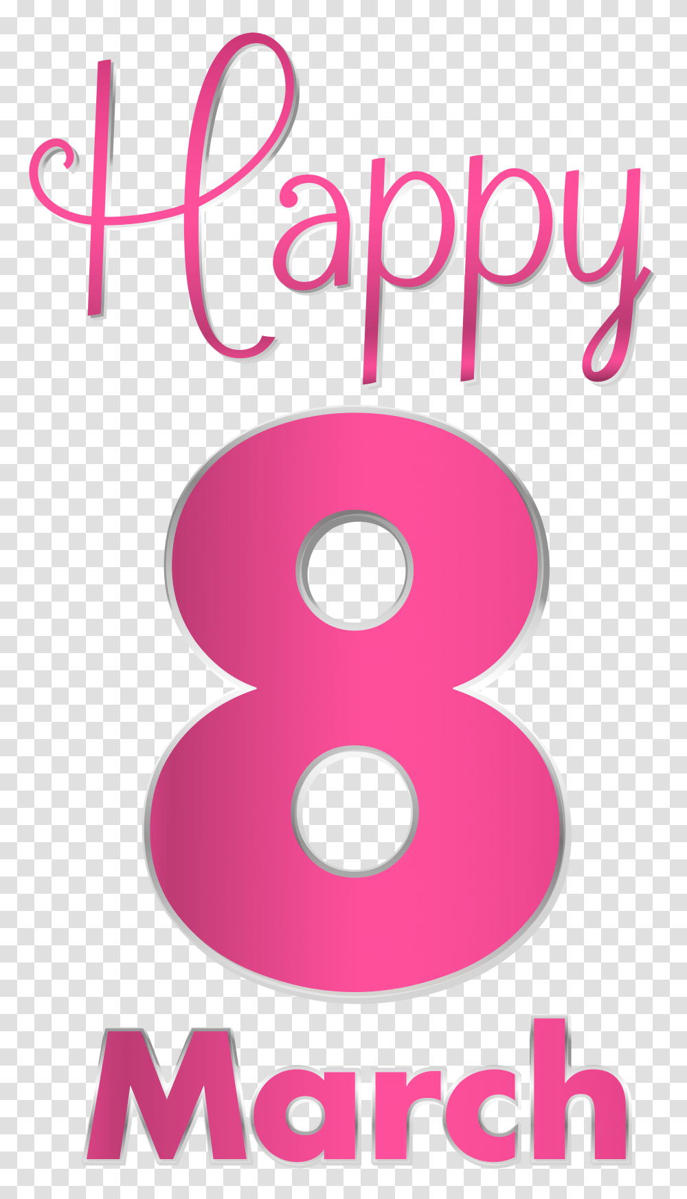 March Pink Clip Art, Number, Alphabet Transparent Png