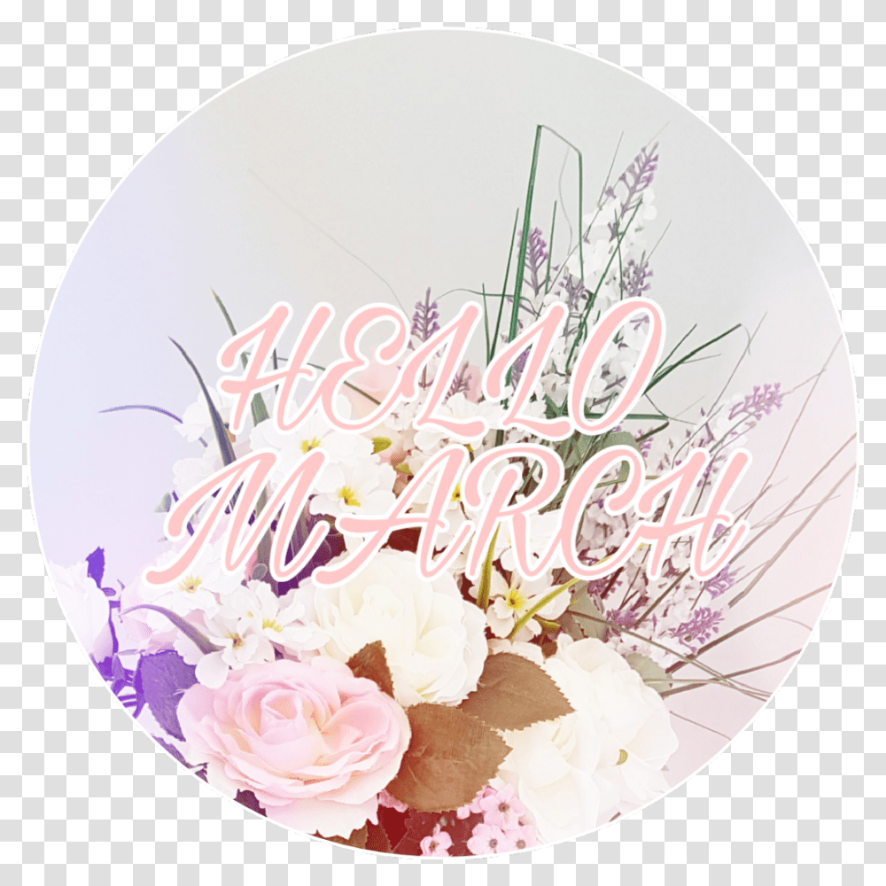 March Welcome Hope Pink Flower Followme Spring Bouquet Of Flowers Drawing, Cream, Dessert, Food Transparent Png