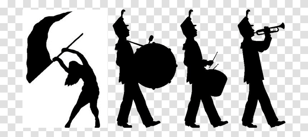 Marching Band Drum Major Clip Art, Silhouette, Person, Pedestrian, Duel Transparent Png