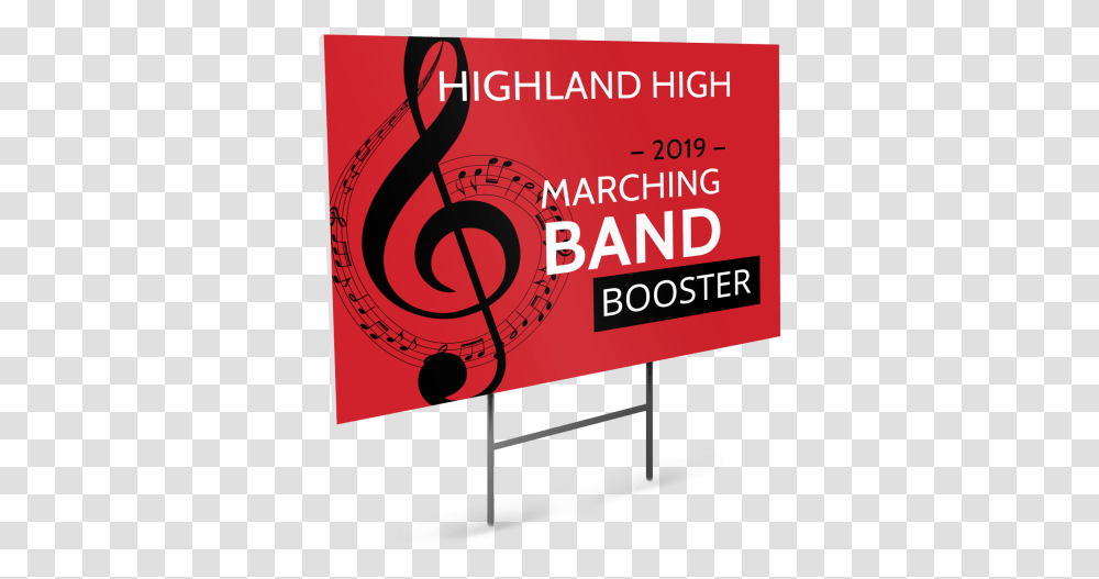 Marching Band Yard Sign Template Preview Graphic Design, Advertisement, Poster, Flyer Transparent Png