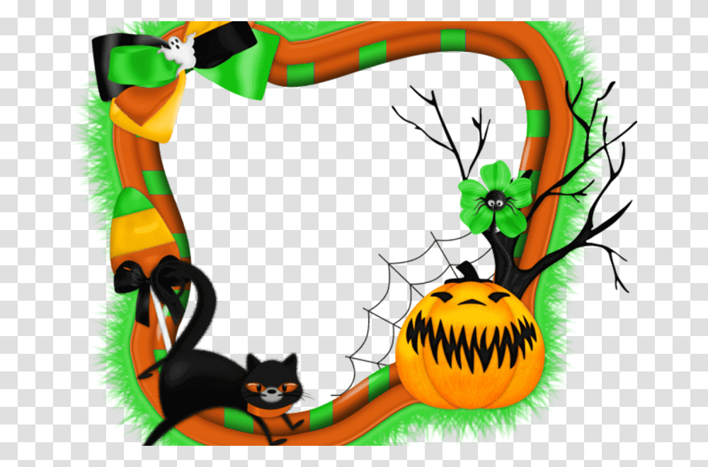 Marco Para Halloween Verde Y Naranja Diy And Crafts, Outdoors, Nature Transparent Png