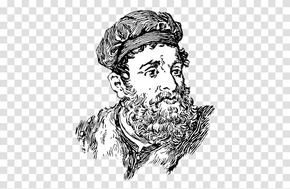 Marco Polo Black And White Marco Polo Clipart, Person, Human, Face, Drawing Transparent Png
