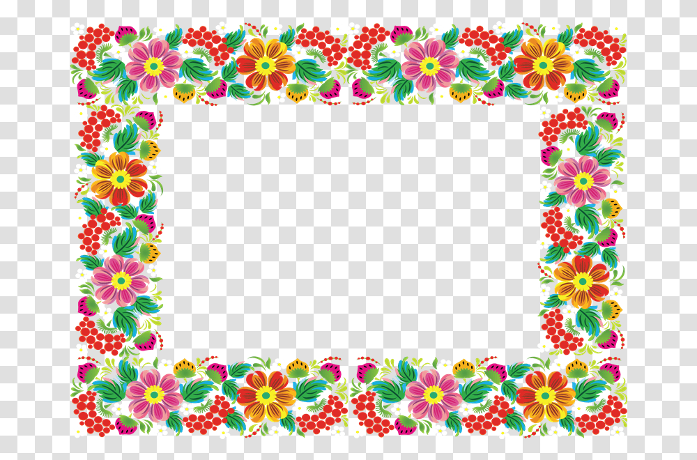 Marcos De Flores Border Frame Flowers Design, Pattern, Floral Design Transparent Png