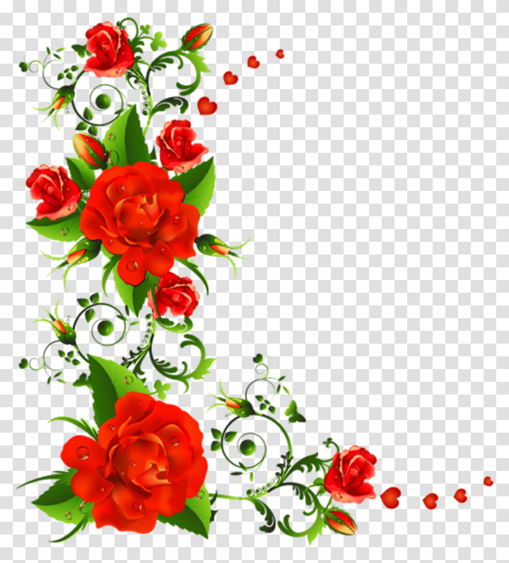 Marcos De Rosas Border Rose Flower, Floral Design, Pattern Transparent Png