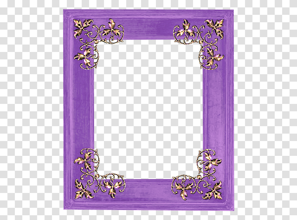 Marcos Elegantes Picture Frame, Purple, Floral Design Transparent Png
