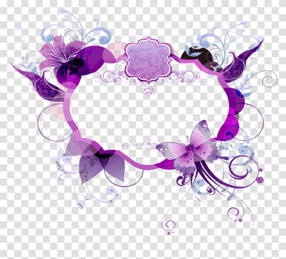 Marcos Gratis Para Copiar Y Descargar Flowers Colours In Purple, Floral Design, Pattern Transparent Png