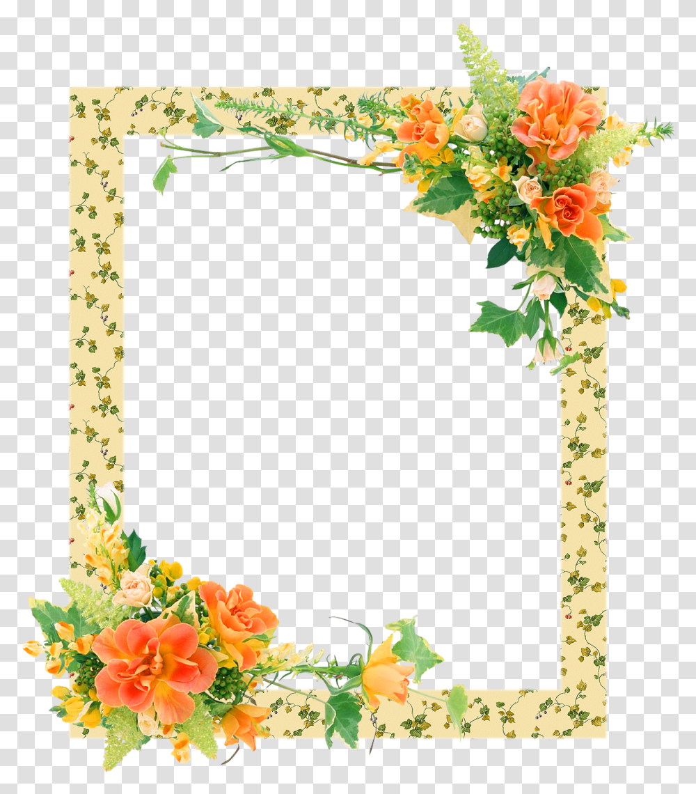 Marcos Para Fotos Con Flores Flower Frames, Floral Design, Pattern Transparent Png
