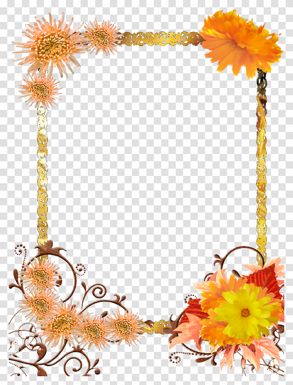 Marcos Para Fotos Format Flower Frame, Plant, Interior Design, Sunflower, Flower Arrangement Transparent Png
