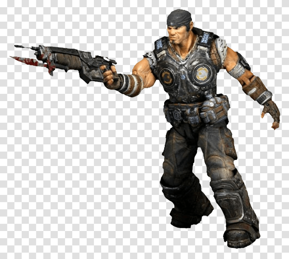 Marcus Fenix Gears Of War 3 Marcus Action Figure, Person, Human, Quake, Costume Transparent Png