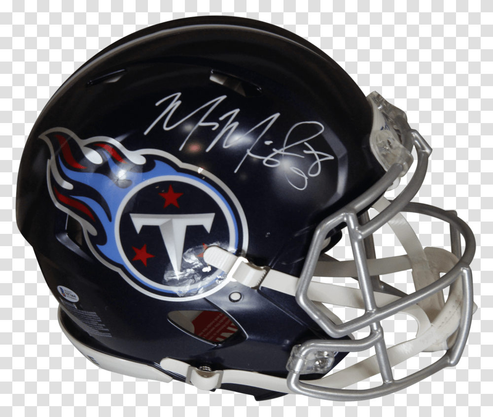 Marcus Mariota Autographed Tennessee Titans Speed Proline Tennessee Titans, Helmet, Apparel, Crash Helmet Transparent Png