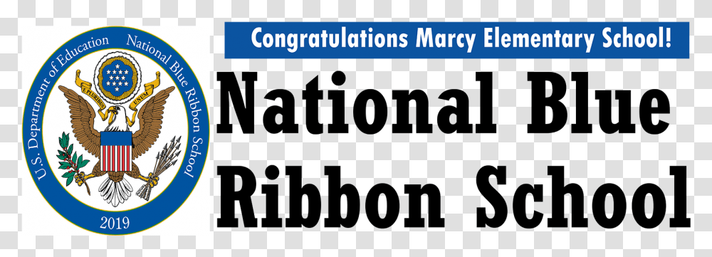 Marcy Banner Resized Blue Ribbon School Transparent Png